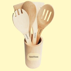 Tasttoe Ambachtelijke Houten Lepel Set (Set van 4)